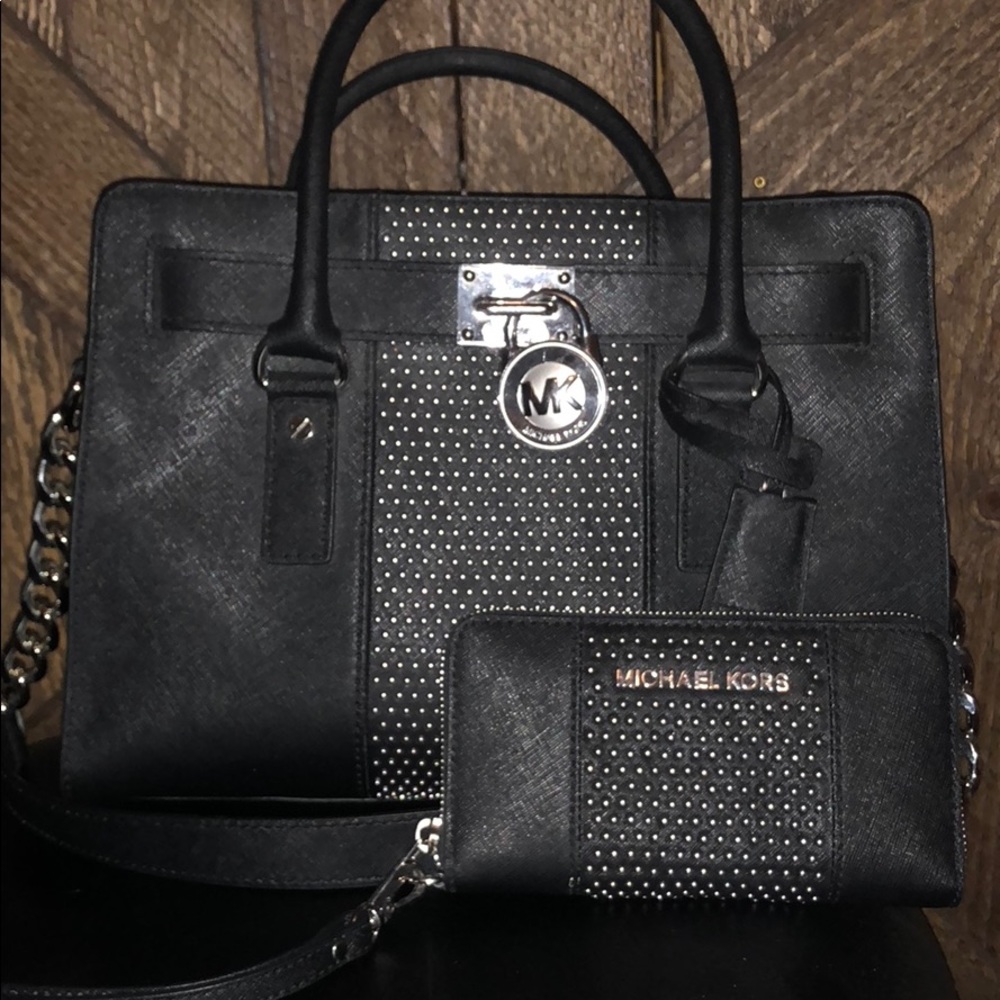 Studded Michael Kors purse and wallet